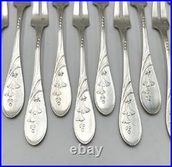12 fourchettes à escargot modèle GINKGO par VICTOR SAGLIER métal argenté 14,8 cm