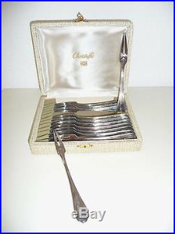 12 fourchettes à escargot modèle SPATOUR Christofle métal argenté en coffret