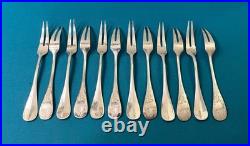 12 fourchettes a escargots ERCUIS modèle MUGUET métal argenté BAGUETTE FIDELIO