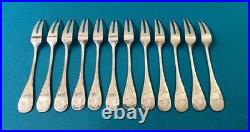12 fourchettes a escargots ERCUIS modèle MUGUET métal argenté BAGUETTE FIDELIO
