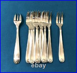 12 fourchettes à gâteau CHRISTOFLE modèle COQUILLE MAROT métal argenté 15,8 cm