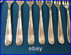 12 fourchettes à gâteau CHRISTOFLE modèle COQUILLE MAROT métal argenté 15,8 cm