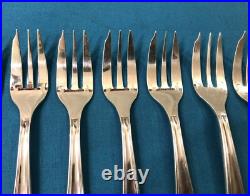 12 fourchettes à gâteau CHRISTOFLE modèle COQUILLE MAROT métal argenté 15,8 cm
