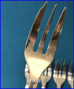 12 fourchettes à gâteau CHRISTOFLE modèle COQUILLE MAROT métal argenté 15,8 cm