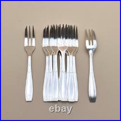 12 fourchettes à gâteaux CHRISTOFLE ALFENIDE modèle SAIGON métal argenté 15,3 cm
