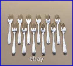 12 fourchettes à gâteaux CHRISTOFLE ALFENIDE modèle SAIGON métal argenté 15,3 cm