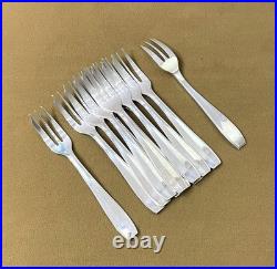 12 fourchettes à gâteaux CHRISTOFLE modèle ATLAS métal argenté Couvert 16,5 cm