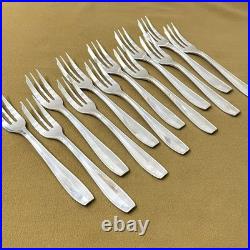 12 fourchettes à gâteaux CHRISTOFLE modèle ATLAS métal argenté Couvert 16,5 cm