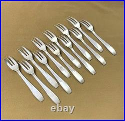 12 fourchettes à gâteaux CHRISTOFLE modèle ATLAS métal argenté Couvert 16,5 cm