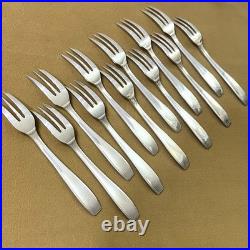 12 fourchettes à gâteaux CHRISTOFLE modèle ATLAS métal argenté Couvert 16,5 cm