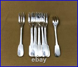 12 fourchettes à gâteaux CHRISTOFLE modèle CLUNY métal argenté Couvert 15,8 cm