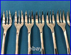 12 fourchettes à gâteaux CHRISTOFLE modèle CLUNY métal argenté Couvert 15,8 cm