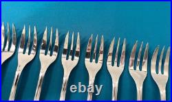 12 fourchettes à gâteaux CHRISTOFLE modèle SPATOURS métal argenté 15,5 cm