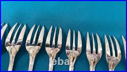 12 fourchettes à gâteaux CHRISTOFLE modèle SPATOURS métal argenté 15,5 cm