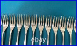 12 fourchettes à gâteaux ERCUIS modèle OGIVE métal argenté couvert 16 cm