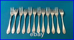12 fourchettes à gâteaux ERCUIS modèle OGIVE métal argenté couvert 16 cm