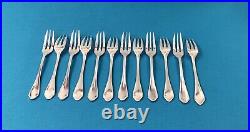 12 fourchettes à gâteaux ERCUIS modèle SPATULE métal argenté SPATOURS 14 cm