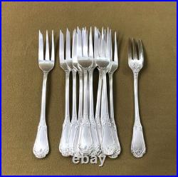 12 fourchettes à gâteaux SFAM modèle LOUIS XIV métal argenté Couvert 16,2 cm