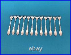 12 fourchettes à huître BOULENGER modèle CHARDONS métal argenté ART NOUVEAU