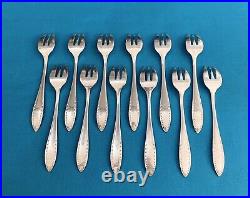 12 fourchettes à huître CHRISTOFLE modèle ALBATROS métal argenté couvert 14,5cm