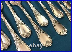 12 fourchettes à huitre CHRISTOFLE modèle MARLY métal argenté Couvert 14,7 cm