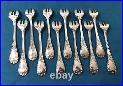 12 fourchettes à huitre CHRISTOFLE modèle MARLY métal argenté Couvert 14,7 cm