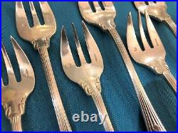 12 fourchettes à huitre CHRISTOFLE modèle TRIANON 14,5 cm Métal argenté Couvert