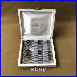 12 fourchettes à huitre ERCUIS modèle LOUIS XV métal argenté Couvert 13,5 cm