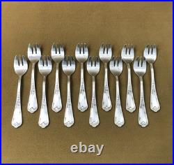 12 fourchettes à huitre ERCUIS modèle LOUIS XV métal argenté Couvert 13,5 cm