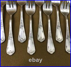 12 fourchettes à huitre ERCUIS modèle LOUIS XV métal argenté Couvert 13,5 cm