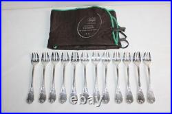 12 fourchettes à huîtres CHRISTOFLE modèle Marly, métal argenté, long. 15 cm B