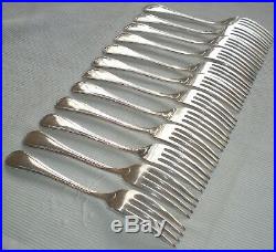12 fourchettes à poisson Chrisotel modèle rubans métal argenté CARLTON CANNES