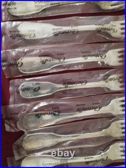 12 fourchettes de table en métal argenté christofle modèle Versailles sous blist