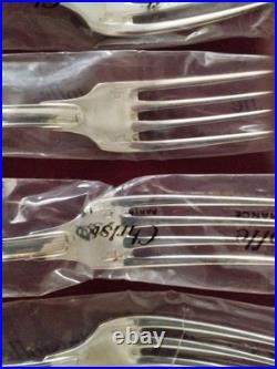 12 fourchettes de table en métal argenté christofle modèle Versailles sous blist