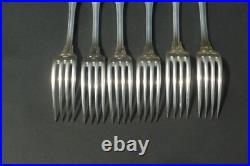 12 fourchettes en métal argenté christofle modèle coquille vendôme 20,5 cm