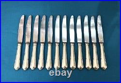 12 grand couteau ERCUIS métal argenté Modèle VICTORIA 25 cm Filet Contour Table