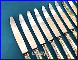 12 grand couteau ERCUIS métal argenté Modèle VICTORIA 25 cm Filet Contour Table