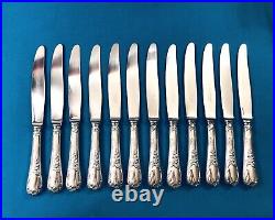 12 grand couteau de table CHRISTOFLE modèle MARLY métal argenté Couvert 24,5 cm