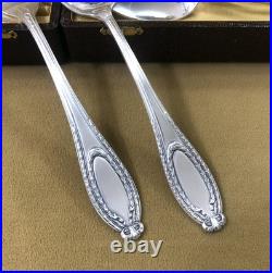 12 grand couvert Modèle LOUIS XVI RUBAN métal argenté Fourchette Cuillère 21,5cm