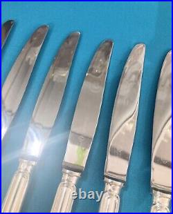 12 grands couteaux + 12 entremets CHRISTOFLE modèle SPATOURS métal argenté ecrin