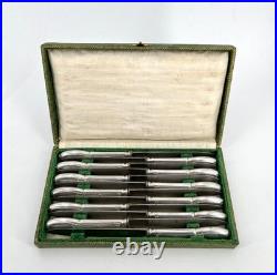 12 grands couteaux BOULENGER modèle LOUIS XVI RUBANS métal argenté 25,5 cm