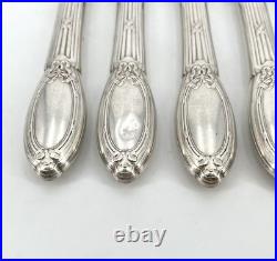 12 grands couteaux BOULENGER modèle LOUIS XVI RUBANS métal argenté 25,5 cm