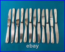 12 grands couteaux CHRISTOFLE modèle ALBI métal argenté 24,5 cm couvert table