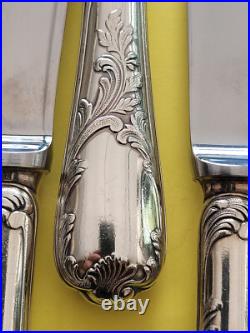 12 grands couteaux CHRISTOFLE modèle MARLY métal argenté couvert 24,5 cm 12 grands couteaux CHRISTOFLE modèle MARLY métal argenté couvert 24,5 cm