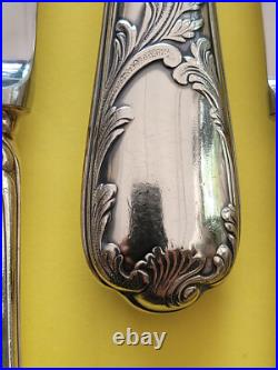 12 grands couteaux CHRISTOFLE modèle MARLY métal argenté couvert 24,5 cm 12 grands couteaux CHRISTOFLE modèle MARLY métal argenté couvert 24,5 cm