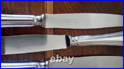 12 grands couteaux CHRISTOFLE modèle SPATOURS métal argenté 24,5 cm