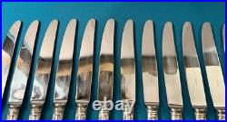 12 grands couteaux ERCUIS modèle AUTEUIL métal argenté 24,5 cm couvert table