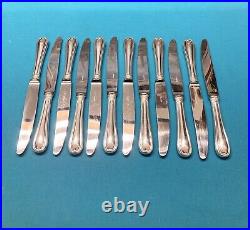 12 grands couteaux ERCUIS modèle AUTEUIL métal argenté 25,5 cm couvert table