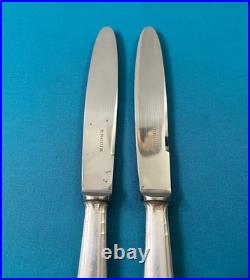 12 grands couteaux ERCUIS modèle NEPTUNE métal argenté 24,5 cm couvert table