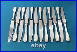 12 grands couteaux ERCUIS modèle VIEUX PARIS CLUNY métal argenté 24,5 cm table